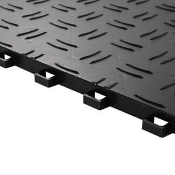 VEVOR Talne ploščice za garažo 305x305x13.4 mm črne barve