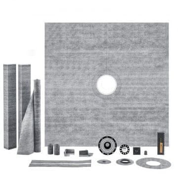 VEVOR Komplet za prho JQ-7272P 1828x1828x32 mm siva