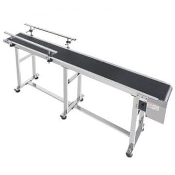 VEVOR Pasovni transporter z dvojno ograjo 1795x362x910 mm nastavljiva hitrost