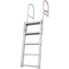 VEVOR Vlečna pomolska lestev 5 stopenj 46.5x60.5x170-200.5 cm nastavljiva višina