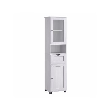 Songmics Kopalniška omarica 40x30x165 cm Bela shramba