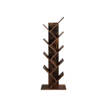 Songmics Knjižna omara 50x25x141.5 cm rjava