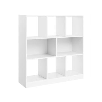 Songmics Knjižna omara, 97.5x30x100 cm, bela