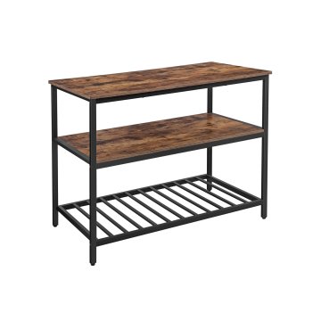 Songmics Kuhinjski otok 120x60x90 cm rjave barve