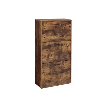 Songmics Omarica za čevlje, 3 preklopna vrata, 60x24x120 cm, rjava