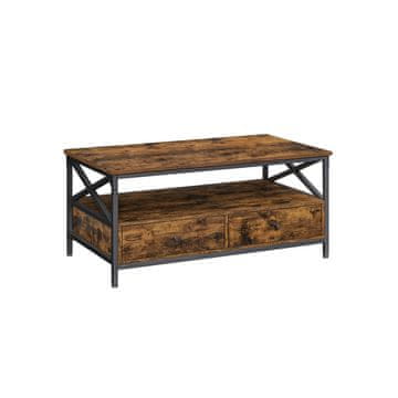 Songmics Klubska mizica, 100x55x45 cm, rjava