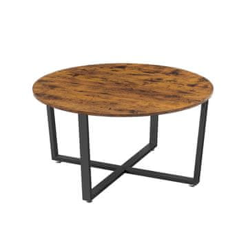 Songmics Klubska mizica, 88x88x47 cm, rjava