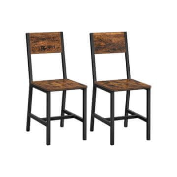 Songmics Jedilni stol 36x46.6x87.1 cm rjav