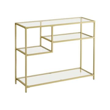 Songmics Konzolna miza, 100x35x80 cm, zlata