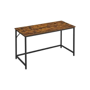Songmics Pisarna miza, ozka, 135x60x75 cm, rjava