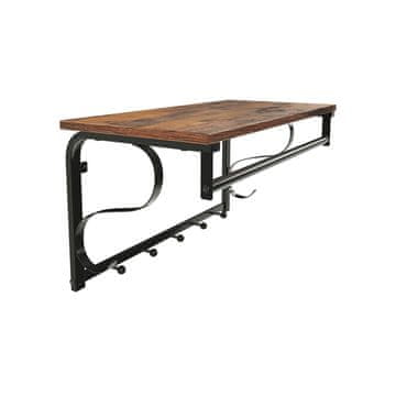 Songmics Stenska obešalna polica, 60x30x31.7 cm, rjava