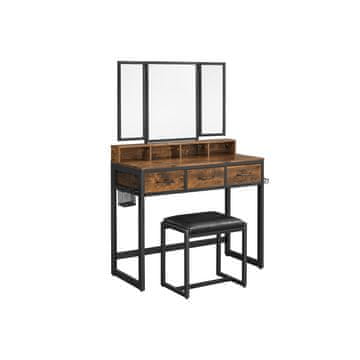 Songmics Toaletna mizica, RVT004B01, 90x40x140.8 cm, črna