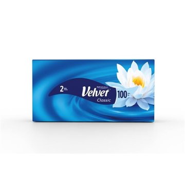 Papirnati robčki Velvet - dvovrstični, 100 kosov