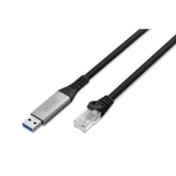 Digitus Digitus USB 3.2 na RJ45 Ethernet kabel, 1 Gbit/s, 10 m