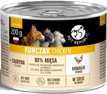 slomart PETREPUBLIC Mokra hrana za mačke - piletina u umaku, 200g