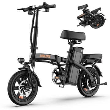 UNBRANDED URLIFE F1L zložljivo električno kolo 14", 250 W, 48 V 7,5 Ah, do 25 km/h in do 60 km dosega