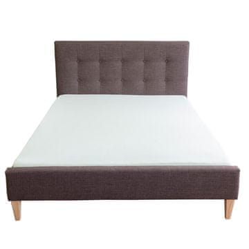 Homestyle4U Oblazinjeno posteljno ogrodje, 145x212 cm, rjava