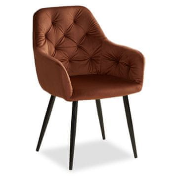 Homestyle4U Jedilni stol, 59x89x62,5 cm, rjav, oblazinjen