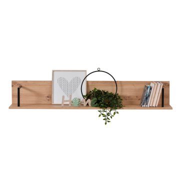 Homestyle4U Dnevna soba stenska omarica komplet, 339x193x42 cm, rjava, shranjevanje