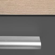 Homestyle4U Kuhinjska omarica, 80x180x51,5 cm, siva