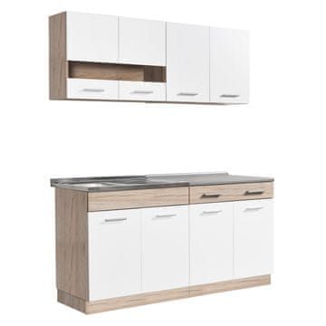 Homestyle4U Kuhinjska omara, 160x60x206,5 cm, bela