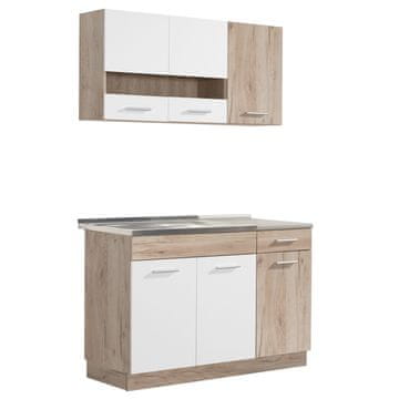 Homestyle4U Kuhinjska omara, 120x60x206,5 cm, bela