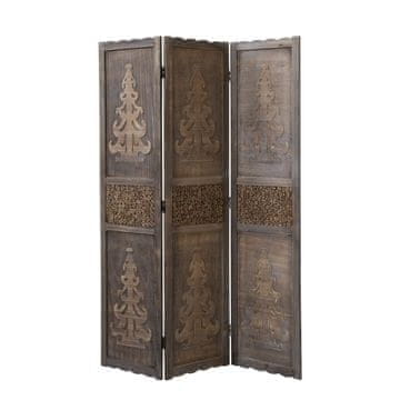 Homestyle4U Pregrada za prostor, 3-delna, 170x120x2 cm, rjava