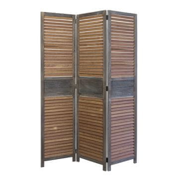 Homestyle4U Pregrada za prostor, 3-delni zložljiv paravan, 170x120x2 cm, rjava