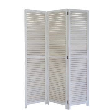 Homestyle4U Pregradna stena, 3-delni zložljiv paravan, 120x2x170 cm, bela