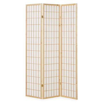 Homestyle4U Pregrada za prostor, 3-delni Shoji, 132x2,2x175 cm, rjava