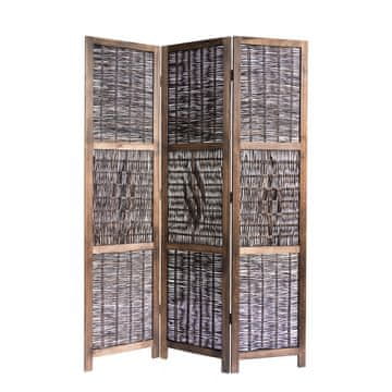 Homestyle4U Pregrada za prostor, 3-delna, 120x2x170 cm, rjava