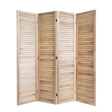 Homestyle4U Pregradna stena, 4-delna, 160x2x170 cm, rjava