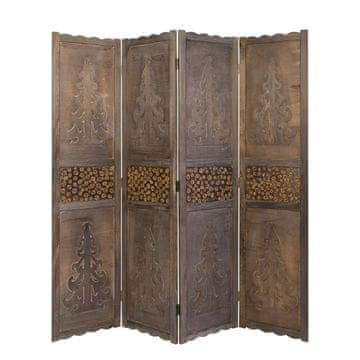 Homestyle4U Pregrada za prostor, 4-delna, 160x2x170 cm, rjava