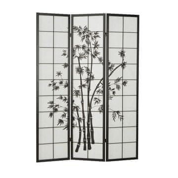 Homestyle4U Pregradna stena, 132x2x179 cm, črna