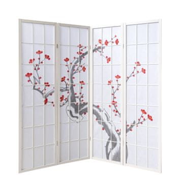 Homestyle4U Pregradna stena, 176x2,2x175 cm, bela, shranjevanje