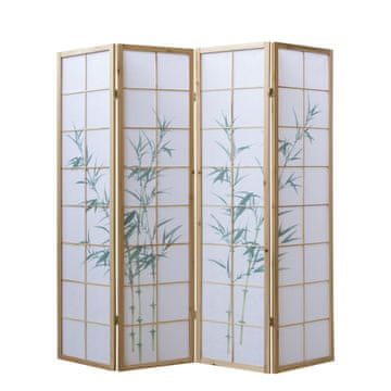 Homestyle4U Pregrada za prostor, 4-delna, 176x2,2x175 cm, zelena