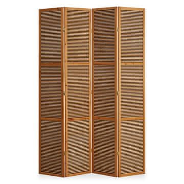 Homestyle4U Pregradna stena, 4-delna pregrada, 160x200x1,8 cm, rjava