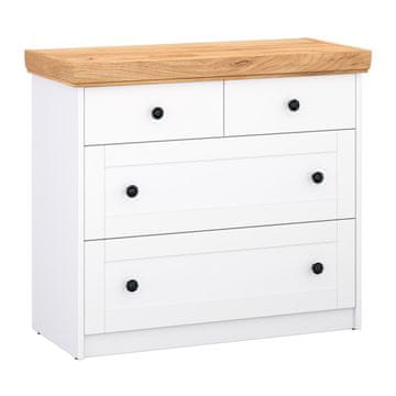 Homestyle4U Predalnik, 92,3x82x41,8 cm, bela