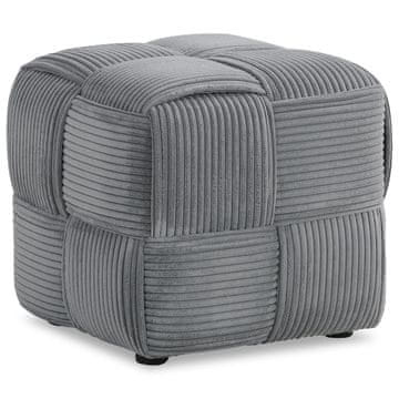 Homestyle4U Tabure, 46x41x46 cm, siva