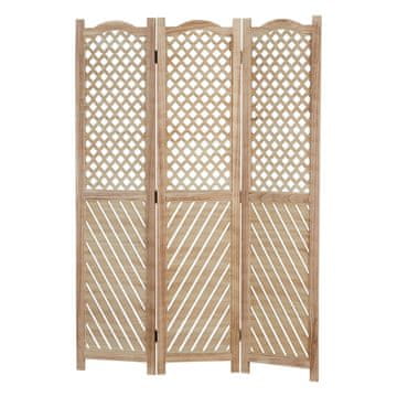Homestyle4U Pregrada za prostor, 3-delna lesena pregrada, 170x120x2 cm, rjava