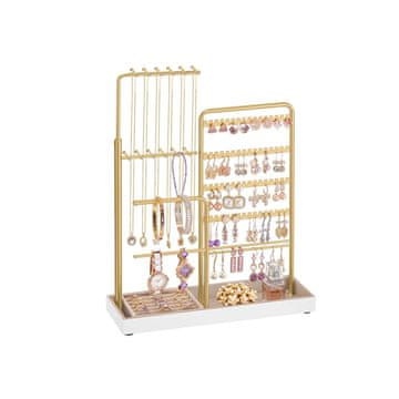 Songmics Stojalo za nakit 10x30.6x30.9-47.5 cm zlato