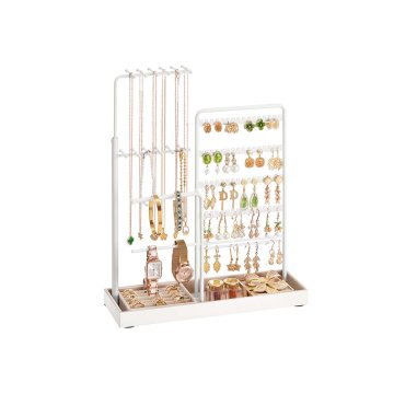 Songmics Stojalo za nakit 10x30.6x30.9-47.5 cm belo