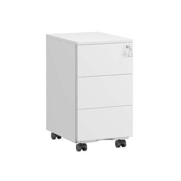 Songmics Mobilna omara za arhiviranje 40x30x54 cm bela