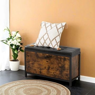 Songmics Čevlji klop 80x30x51 cm rjava