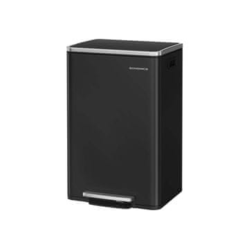 Songmics Koš za smeti 41.6x37.2x64.7 cm Črn