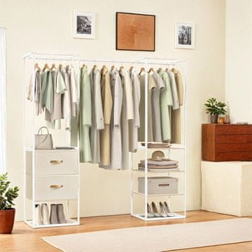 Songmics Oblekalni regal 40x150x180 cm Bež
