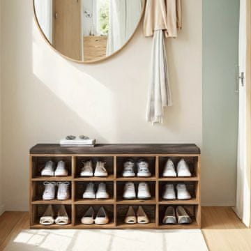 Songmics Klop za čevlje 30.3x104x48 cm rjav