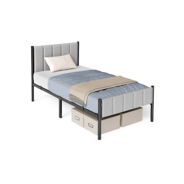 Songmics Posteljni okvir 140x200 cm Siva