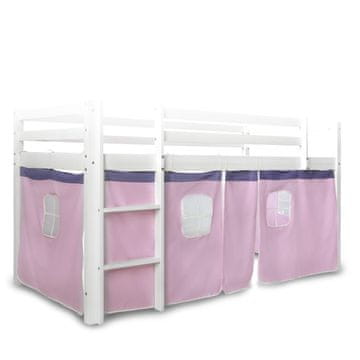 Homestyle4U Posteljna zavesa, 197x86x75 cm, roza
