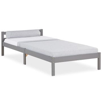 Homestyle4U Posteljni okvir, 90x200 cm, siva